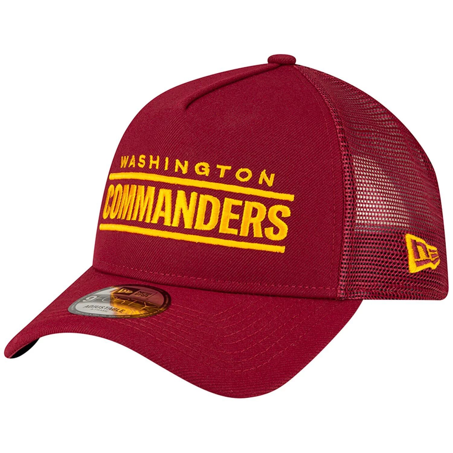 

Мужская регулируемая кепка New Era бордового цвета Washington Commanders с А-образной рамкой Trucker 9FORTY