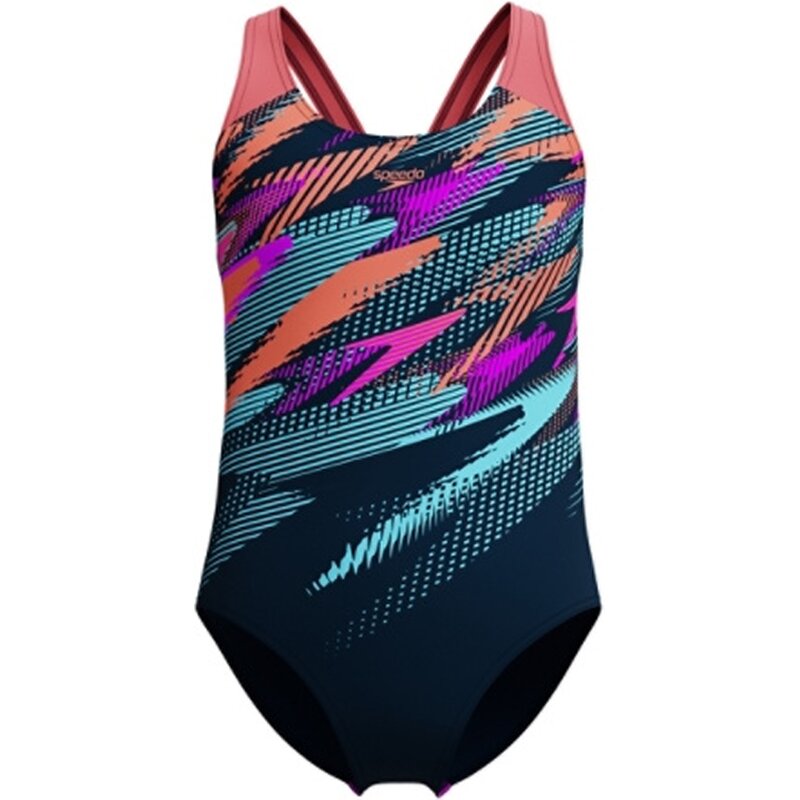 

Размещение цифровых изображений на экране для девочек в купальниках Speedo, красный