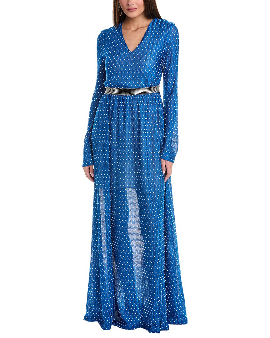 

Длинное трикотажное платье макси M Missoni, синий
