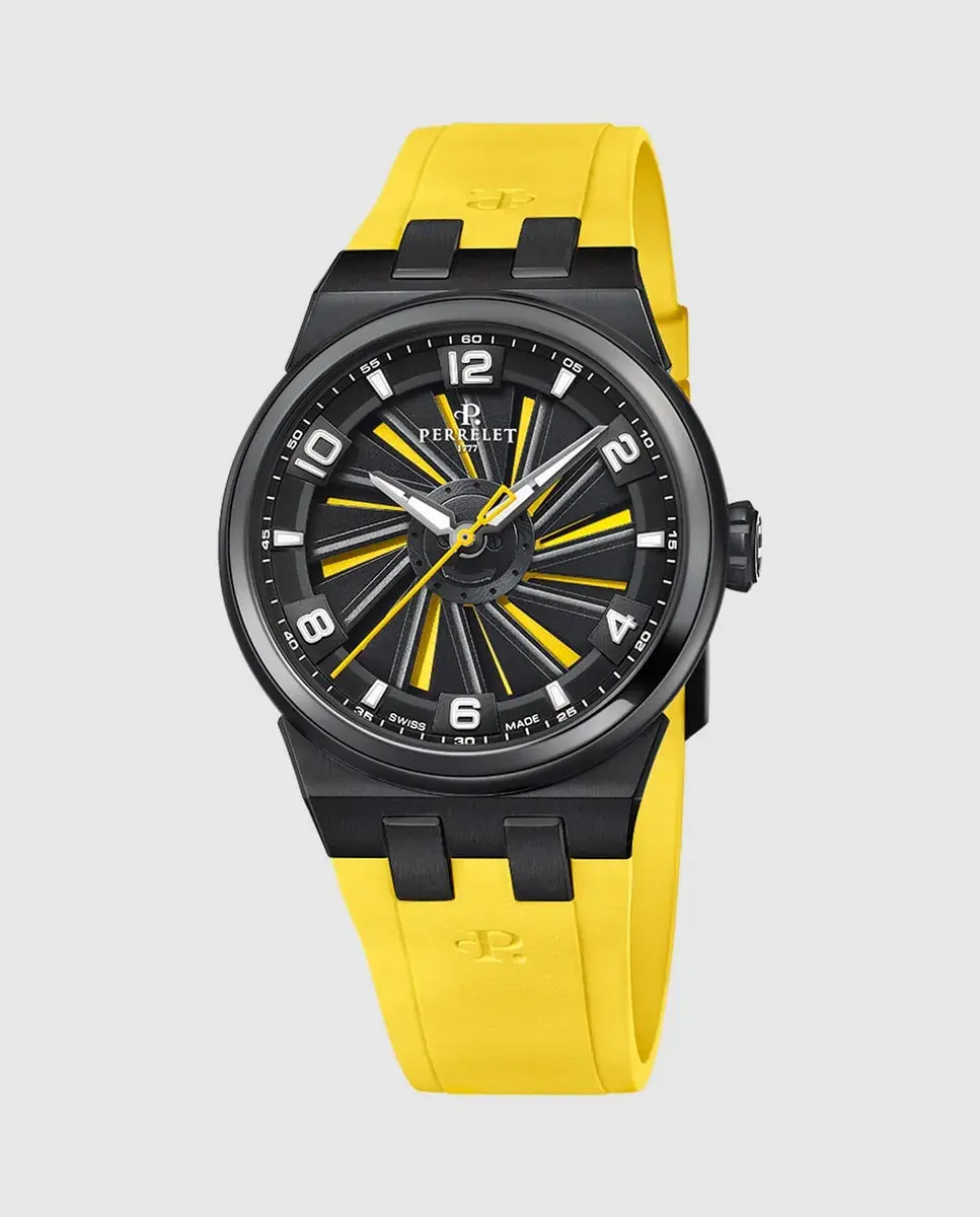 

A4067/1 Turbine Titanium Yellow Rubber Мужские часы Perrelet, жёлтый
