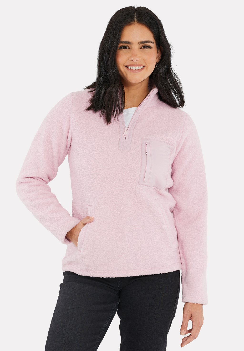 

Флисовый джемпер Threadbare, розовый