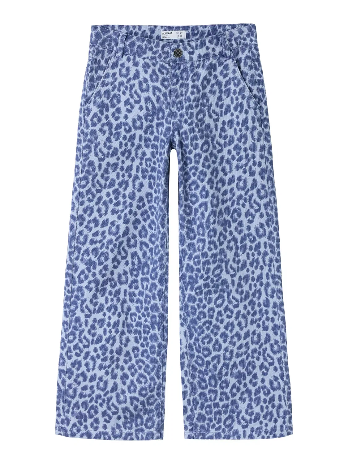Брюки с широкими штанинами Name It, Blue/Light Blue