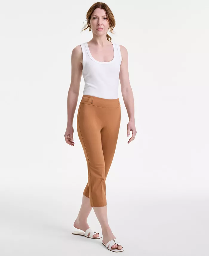 

Женские капри с завышенной талией и эффектом контроля живота JM Collection, коричневый