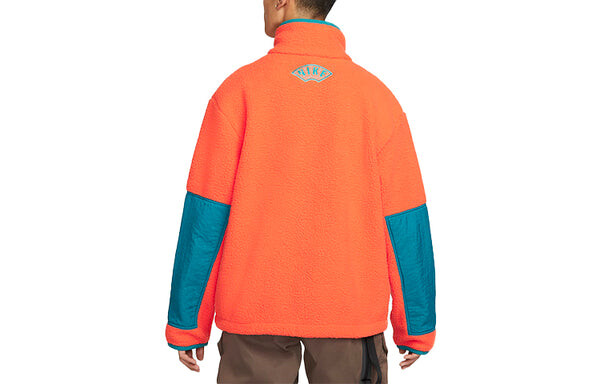 Куртка Nike CNY Chinese New Year's Edition Contrast Color Stitching Loose Sports Stand Collar Jacket Orange, оранжевый — фото 2