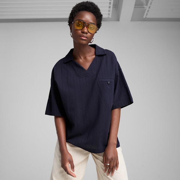 

Женская рубашка-поло большого размера Yona Puma, синий