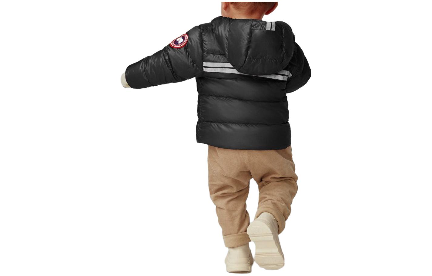 Canada Goose Пуховик Baby Crofton Hoody Black для младенцев и малышей — фото 4