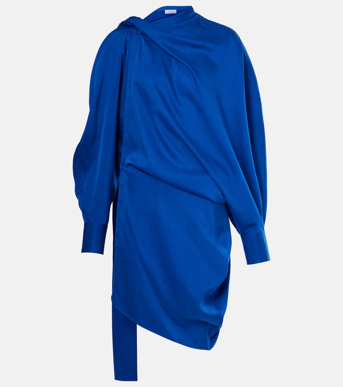 

Асимметричное драпированное мини-платье Ferragamo, Klein Blue