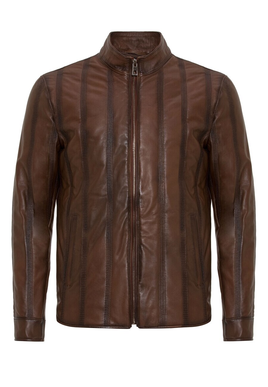 

Кожаная куртка Jimmy Sanders Between-Season Jacket, коричневый