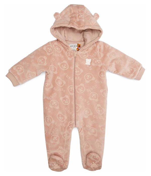 

Боди детское Guess велюровое с ушками, серый