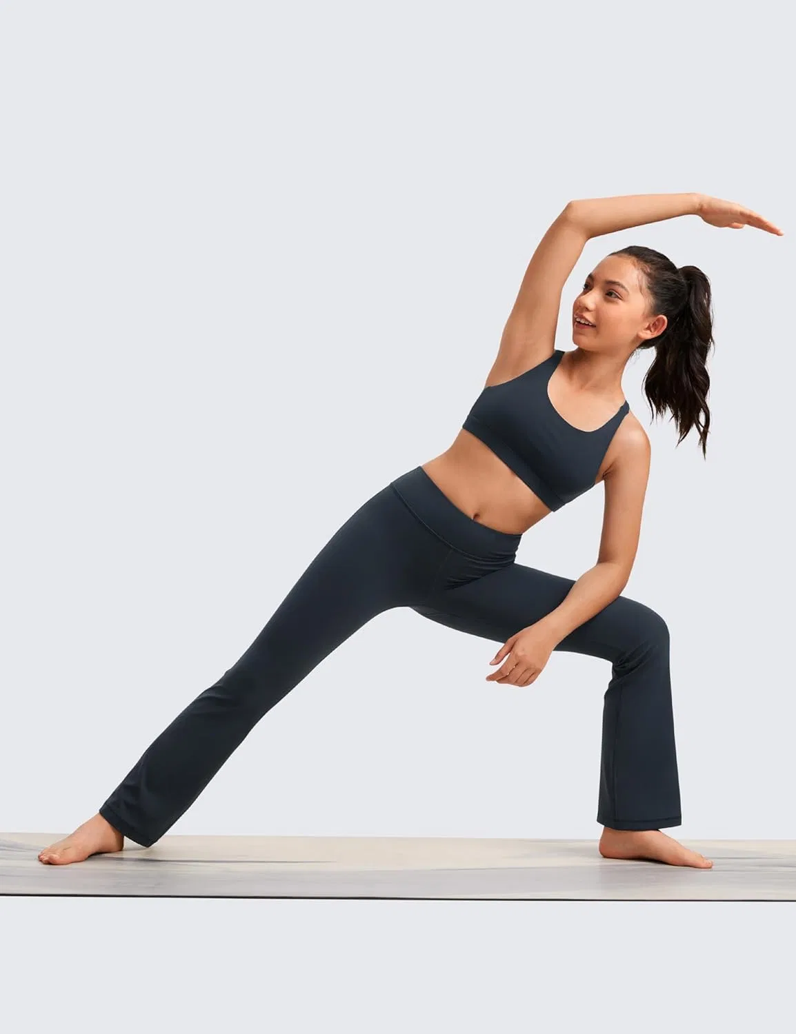 Леггинсы для девочек CRZ YOGA Butterluxe с высокой талией, flare, True Navy — фото 2
