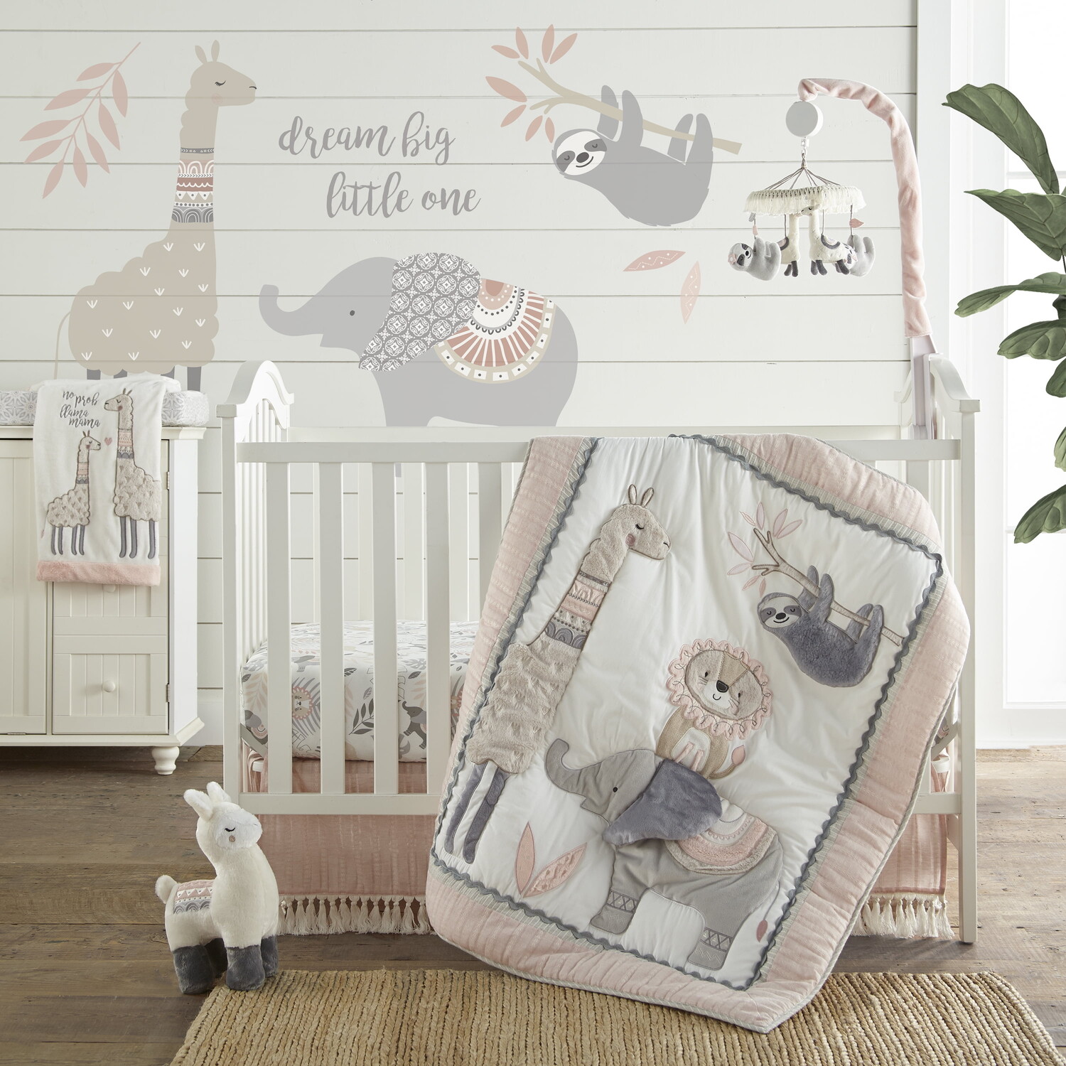 

Комплект постельного белья для кроватки Levtex Home Baby Imani, розовый