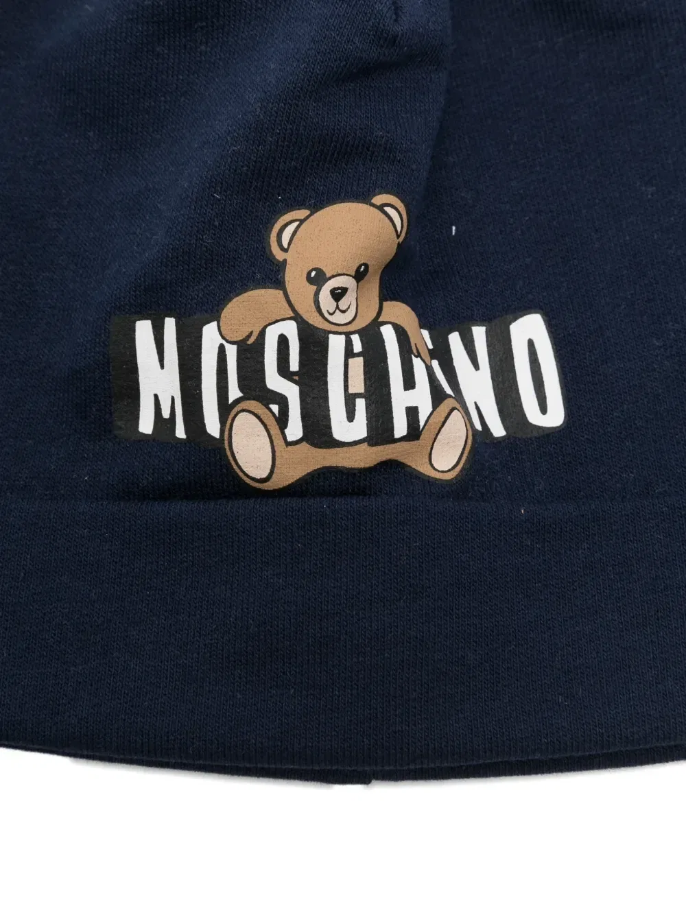 Бейсболка с изображением медведя (набор из двух штук) Moschino Kids, синий — фото 2