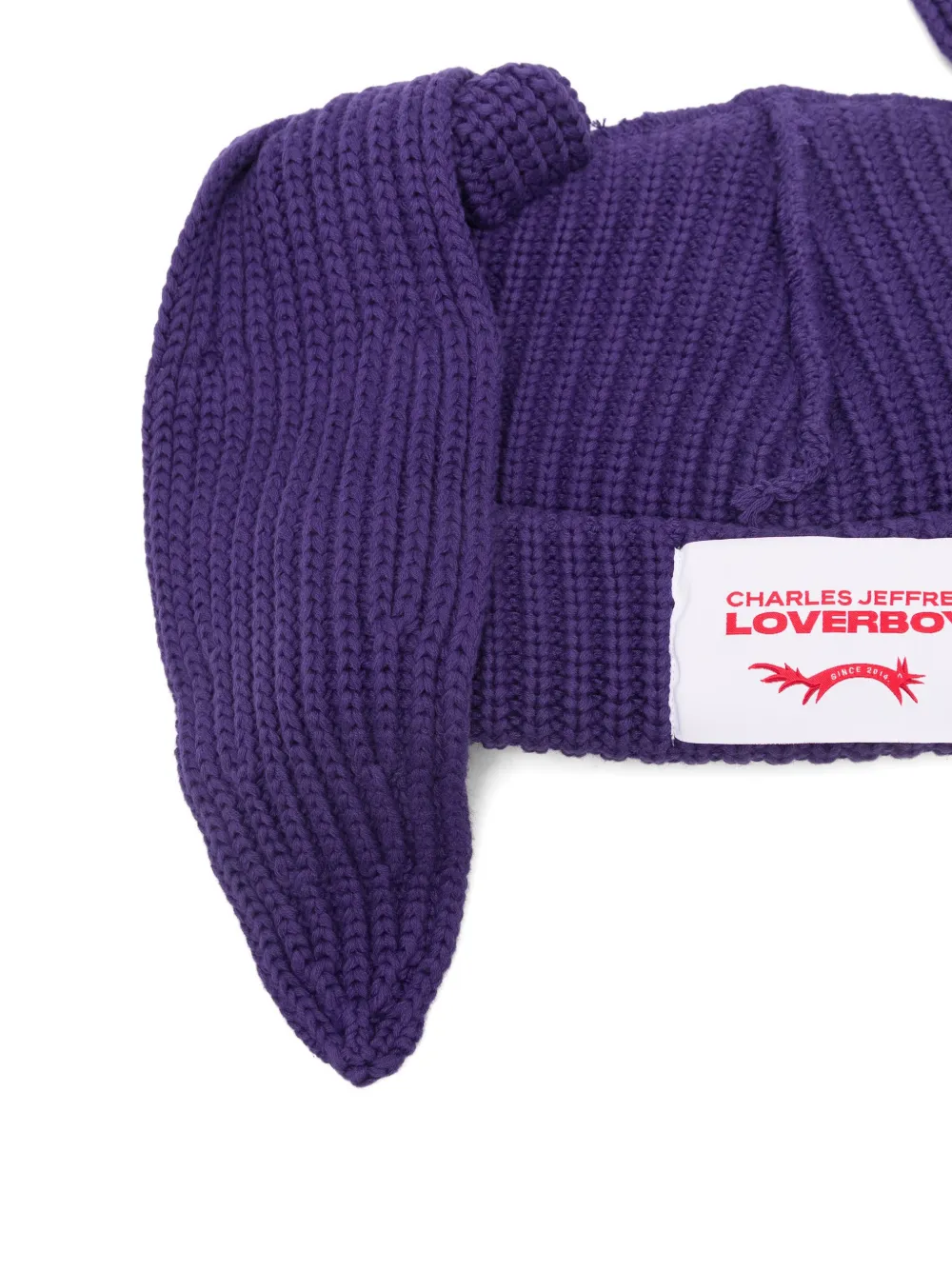 

Шапка-бини с ушками Charles Jeffrey Loverboy, фиолетовый