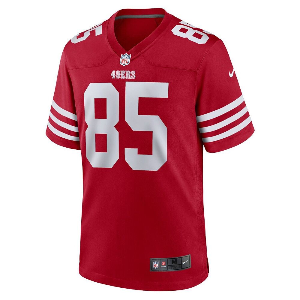 Мужское джерси Nike George Kittle Scarlet San Francisco 49ers Player Game, красный — фото 3