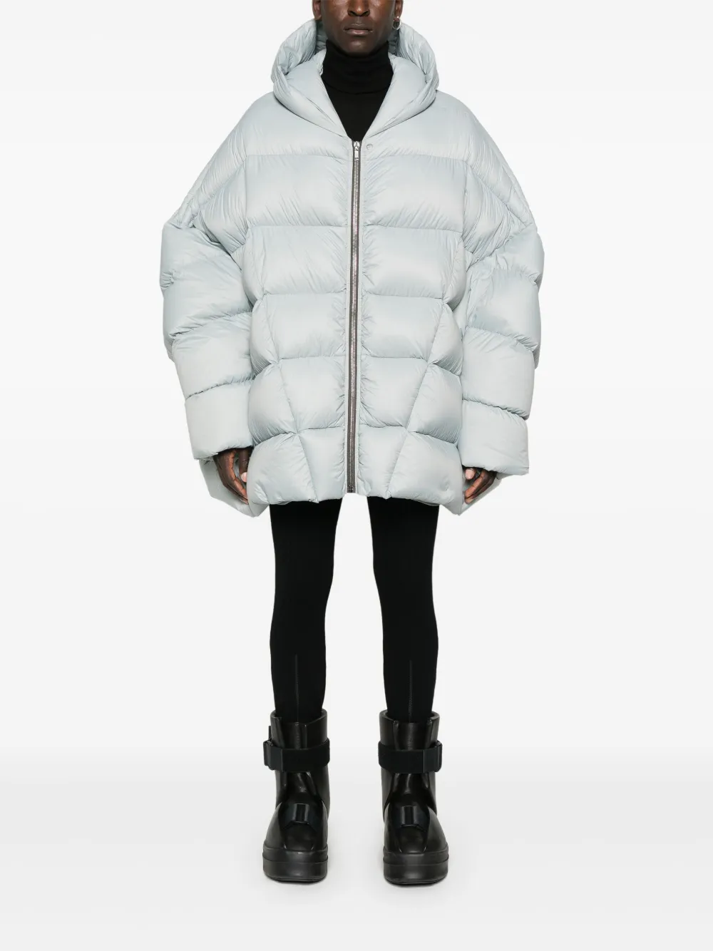 Пальто Jumbo Hooded Peter Rick Owens, синий — фото 2
