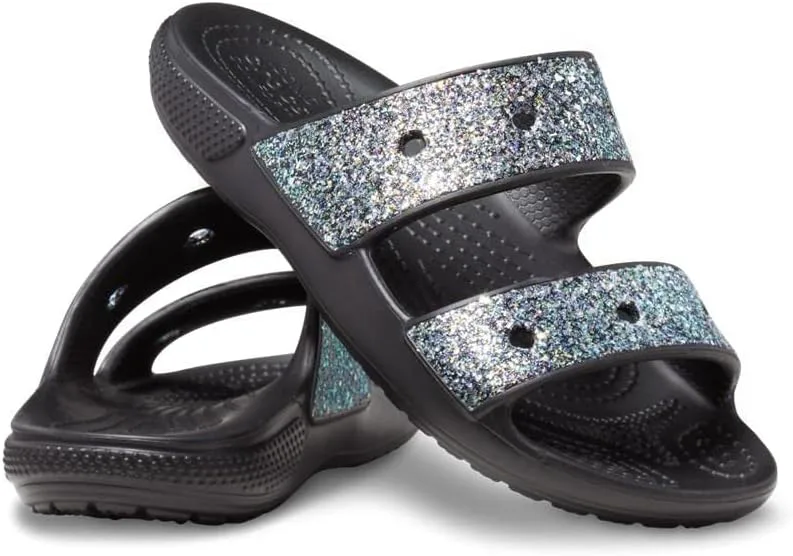 Унисекс сандалии Crocs Classic с улыбкой, черный/мультиколор — фото 4