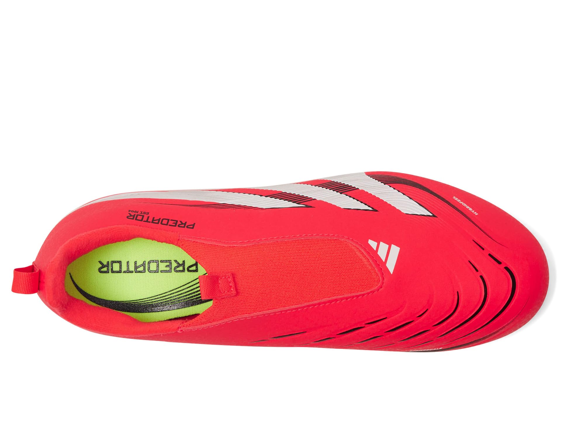 Кроссовки Adidas Kids League Predator Laceless Firm Ground/Multi Ground Soccer Cleats, Lucid Red/White/Black — фото 2