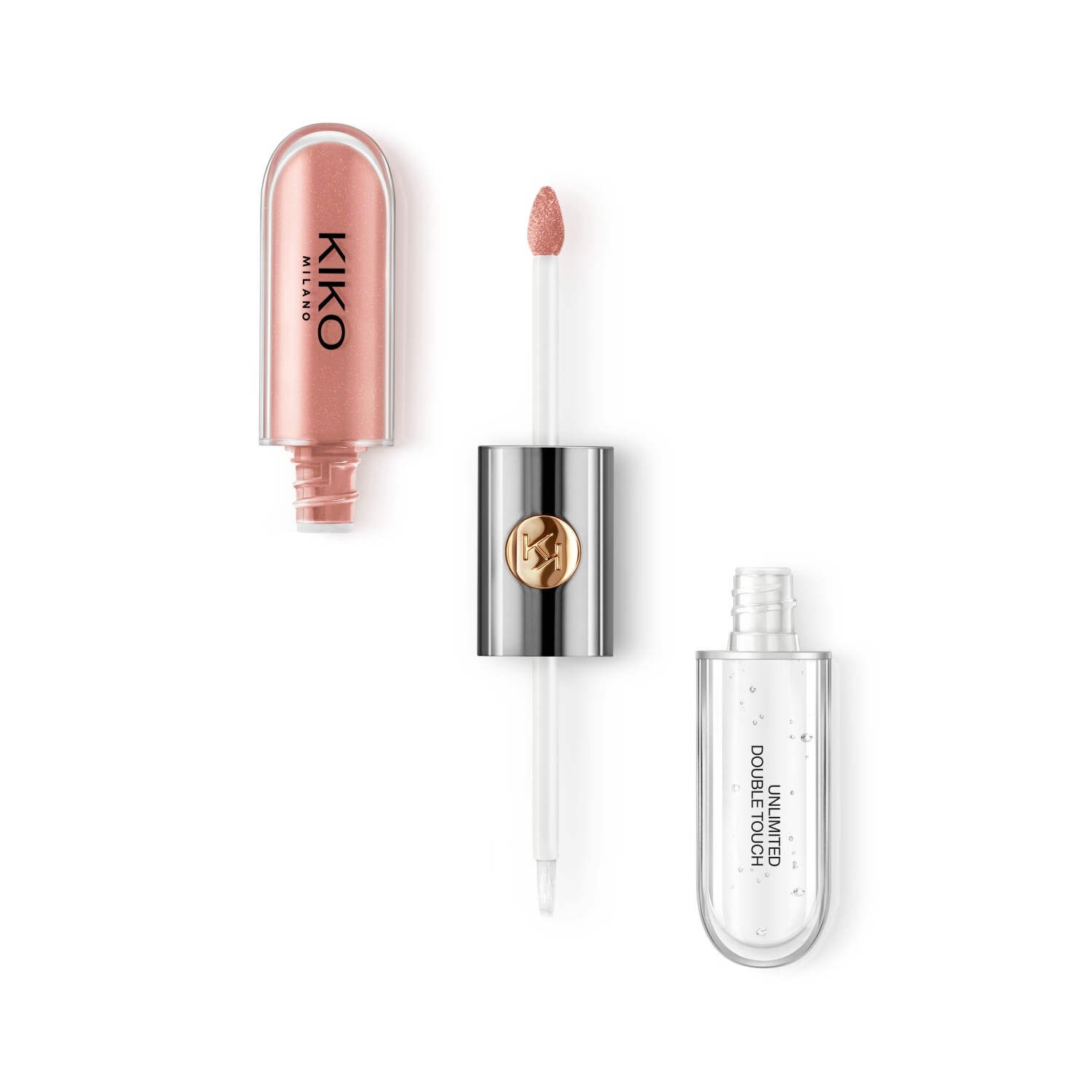 Блеск для губ Kiko Milano Unlimited Double Touch, 102 - satin rose beige, 6 мл