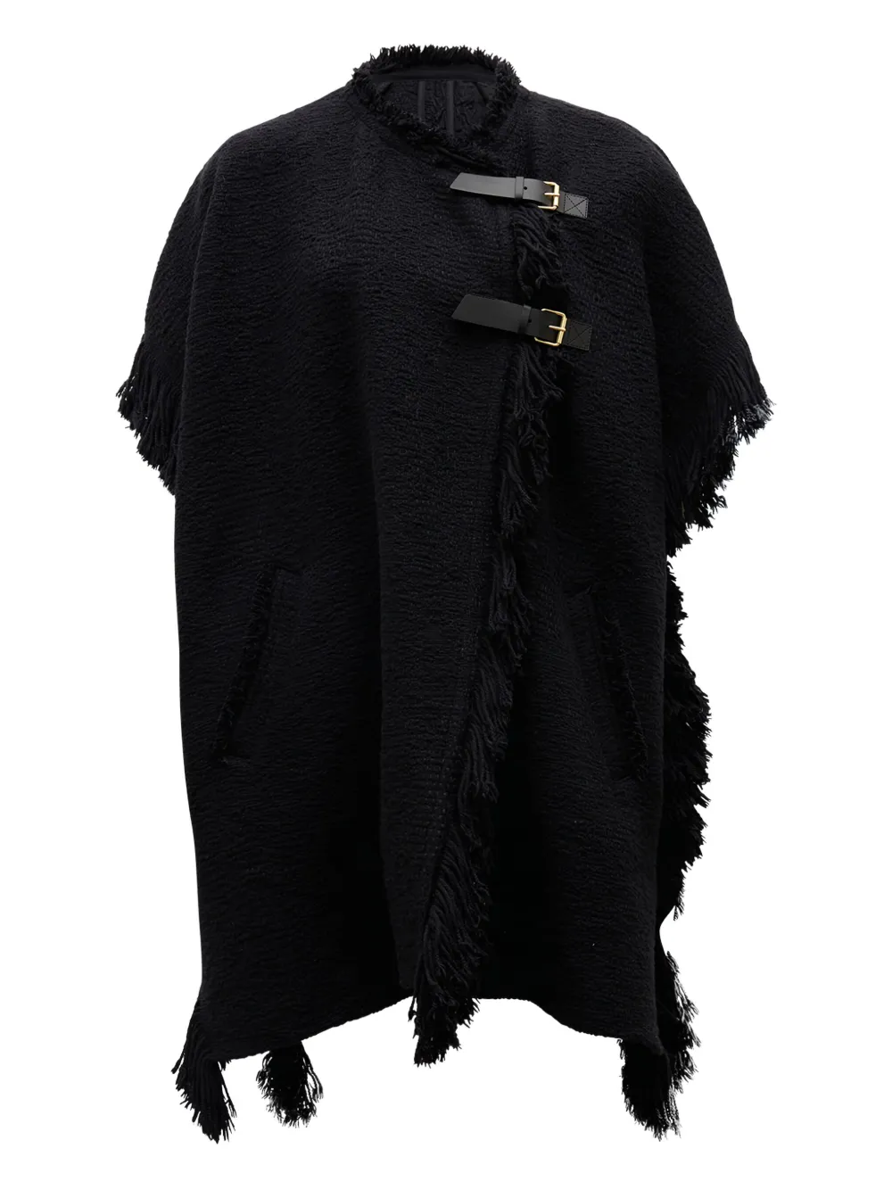 

Пончо с бахромой ISABEL MARANT, черный