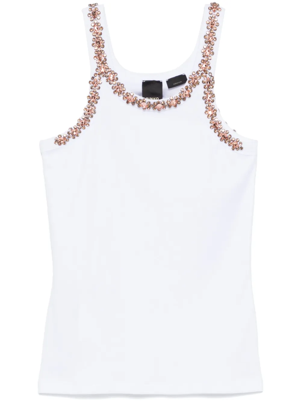 

Топ с кристаллами PINKO, белый