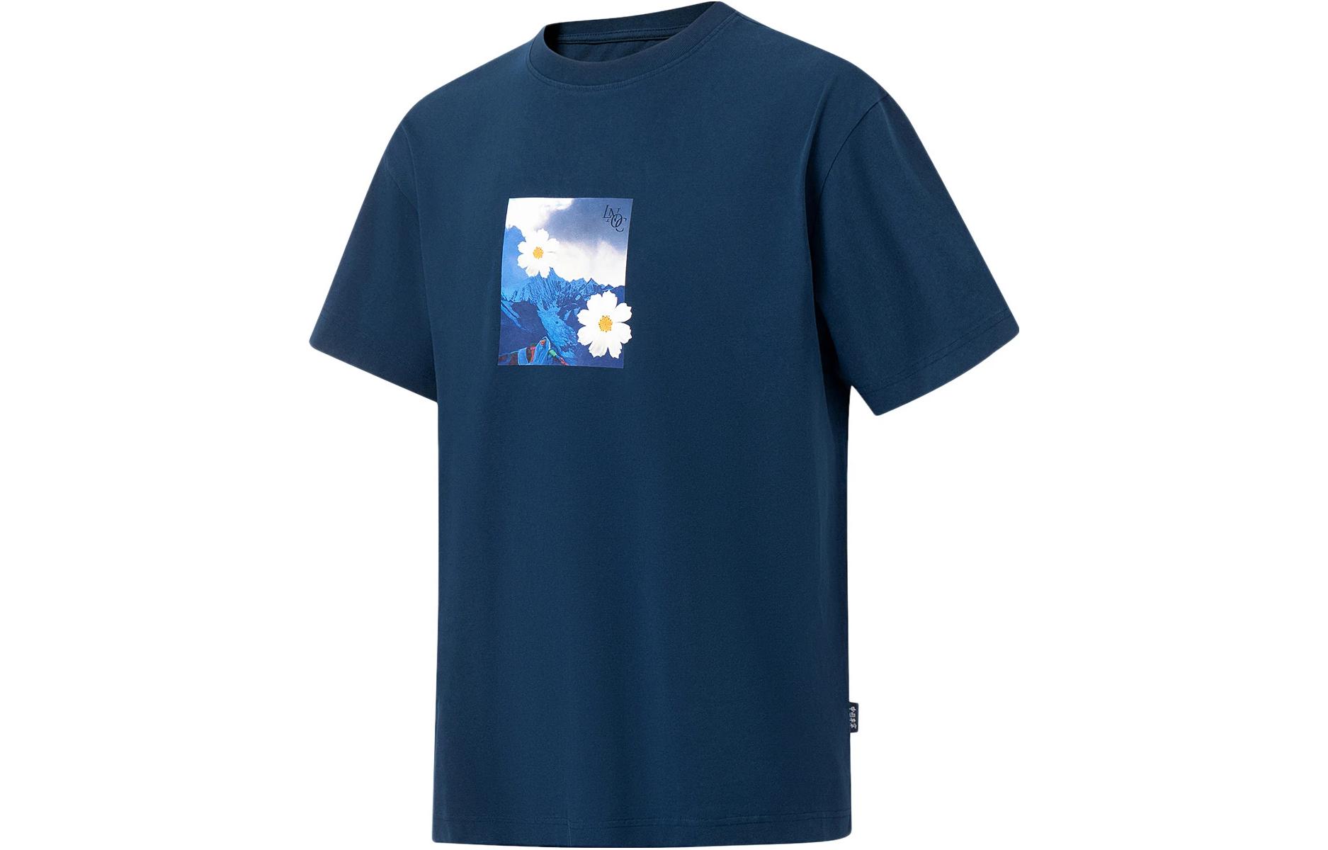 

LiNing Футболка с коротким рукавом Unisex Blue Moon Sea, Синий, LiNing Футболка с коротким рукавом Unisex Blue Moon Sea