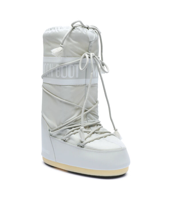 Ботинки женские зимние Moon Boot высокие, серебряный