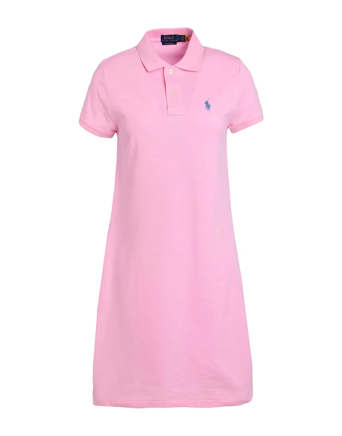 Платье-поло из хлопковой сетки COTTON MESH POLO DRESS POLO RALPH LAUREN розовое