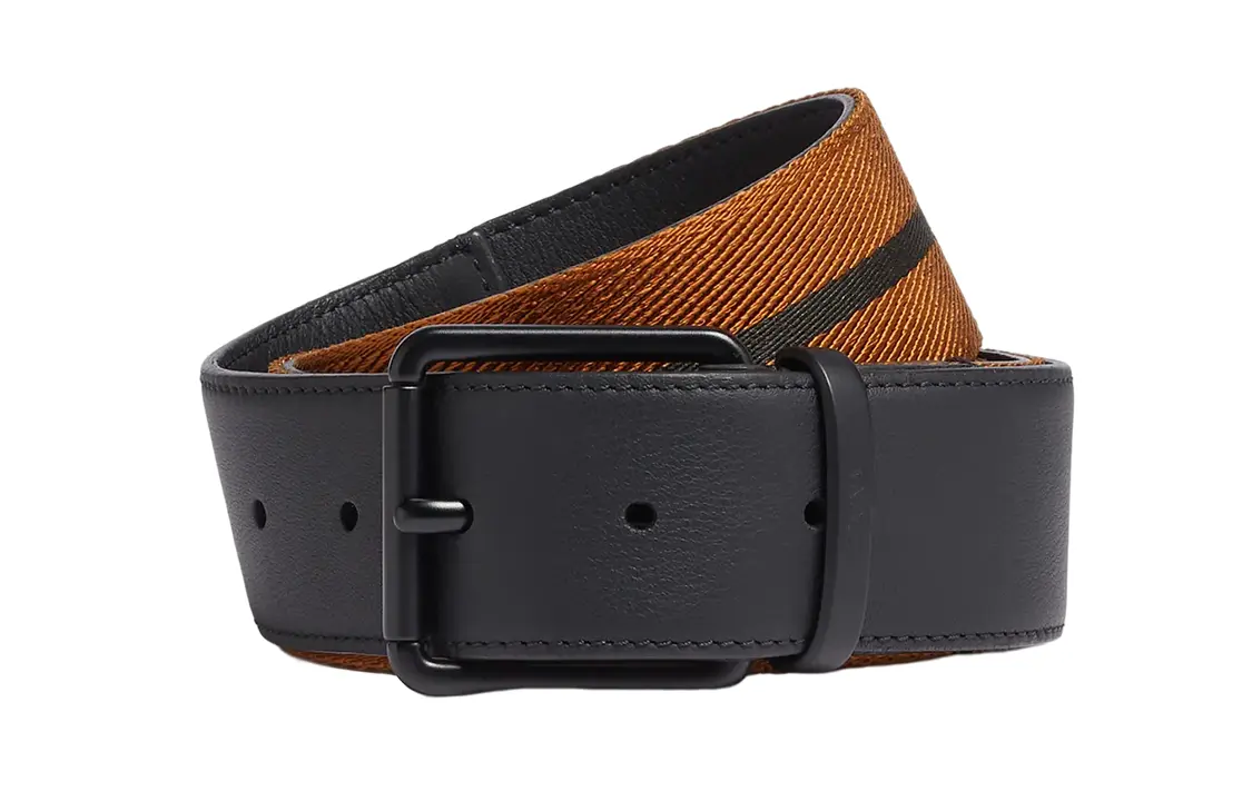 

Кожаный ремень мужской черный Ermenegildo Zegna