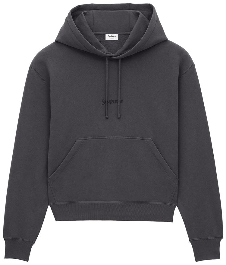 

Худи Saint Laurent Logo Hoodie 'Steel', серый