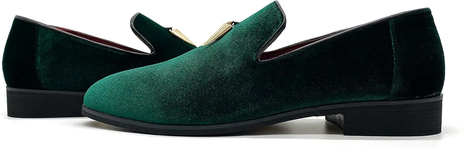 Мужские лоферы MHB Penny Slip-On из бархата и замши, туфли-слипоны с блестками, в стиле смокинга, Green