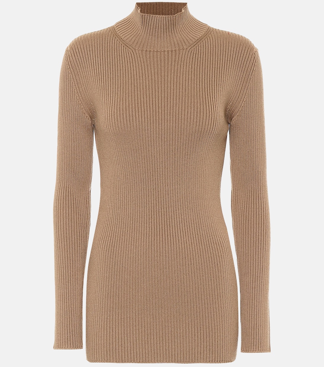 

Рельефный свитер из смесовой шерсти Prada, кэмел