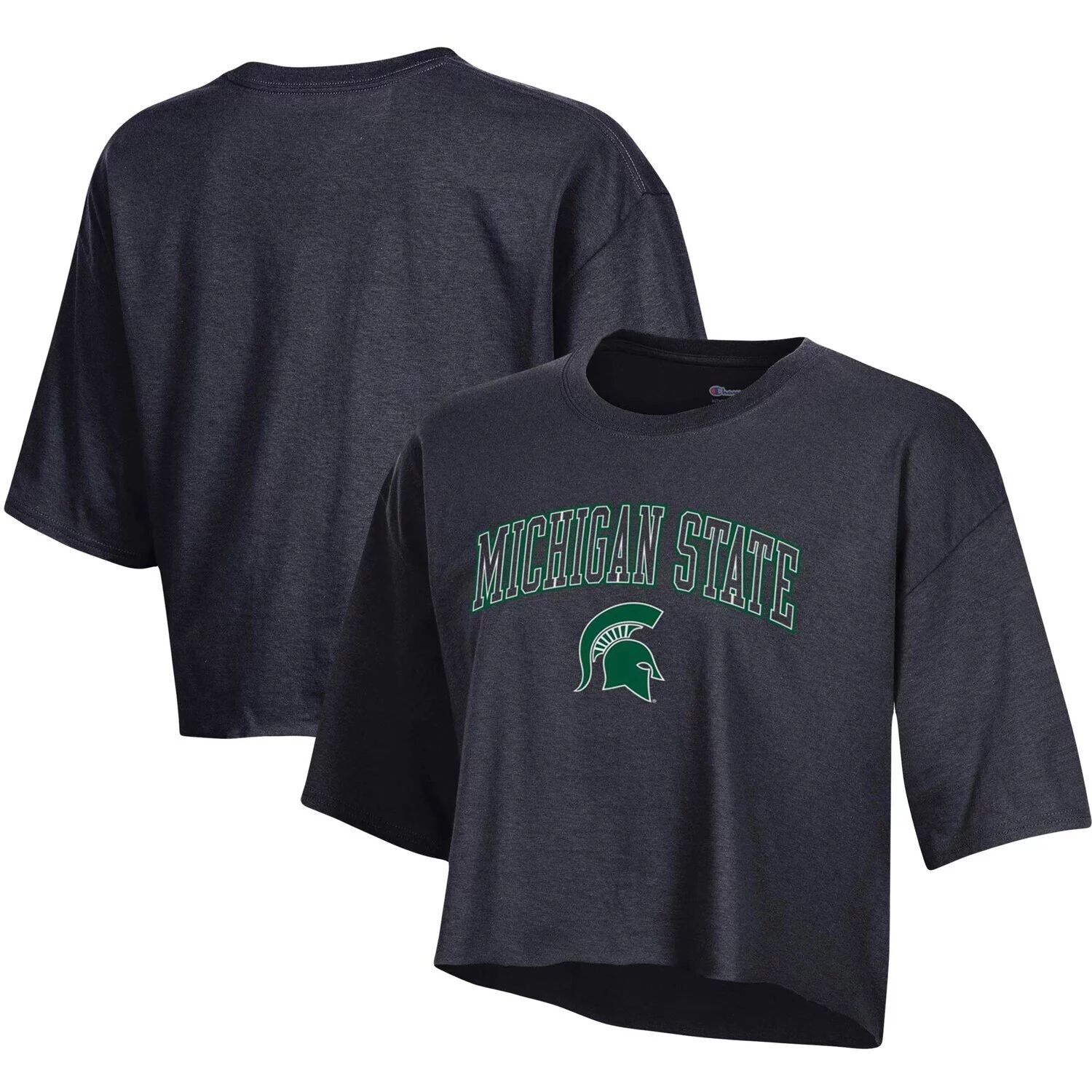 

Черная укороченная футболка-бойфренд среди женщин Champion Michigan State Spartans Champion, Черный, Черная укороченная футболка-бойфренд среди женщин Champion Michigan State Spartans Champion