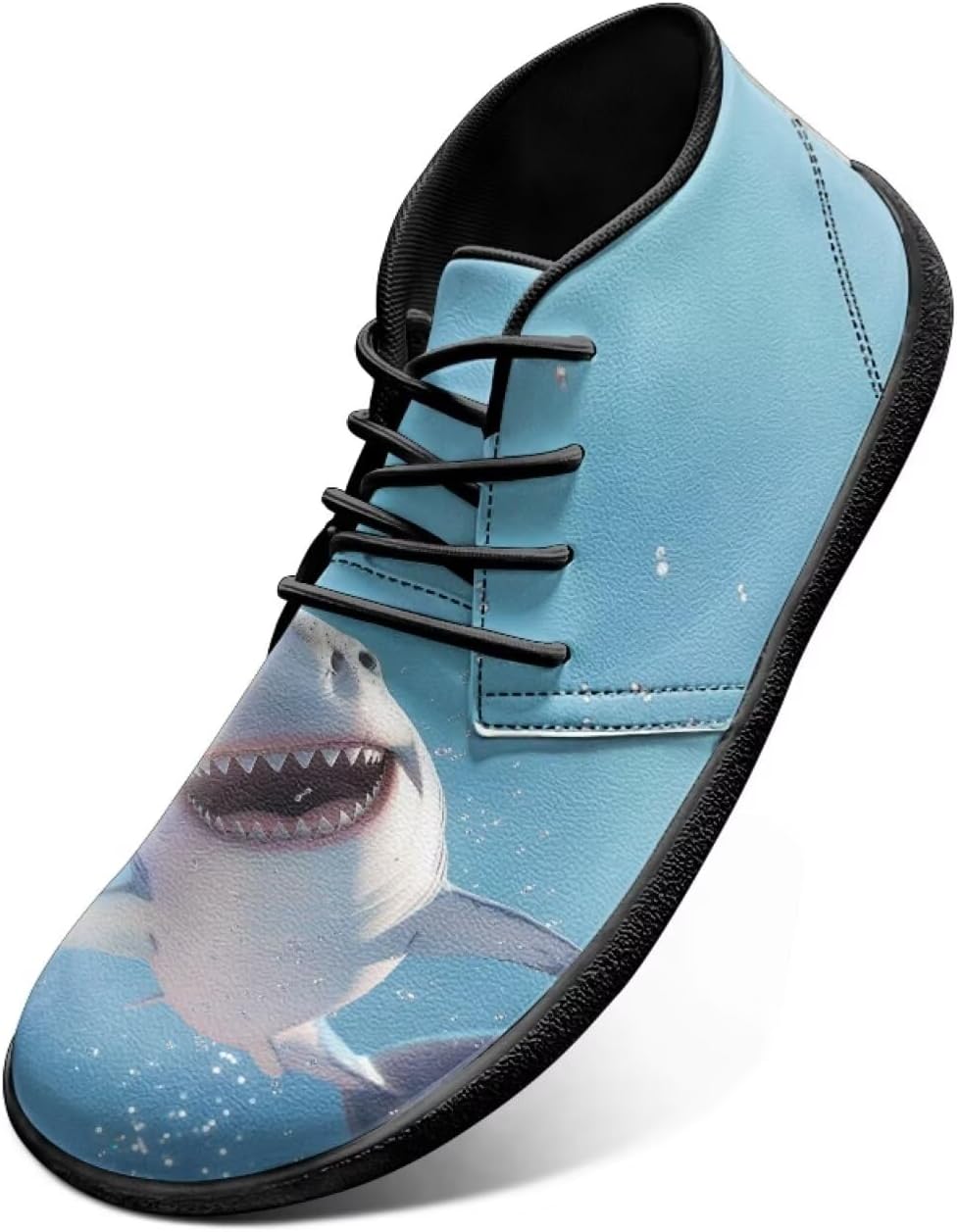 

Кроссовки Sharks Design Zero Drop Barefoot - беговые туфли из ПУ-кожи, обувь с прямым контактом с землей для мужчин Watdotory, Cute Shark