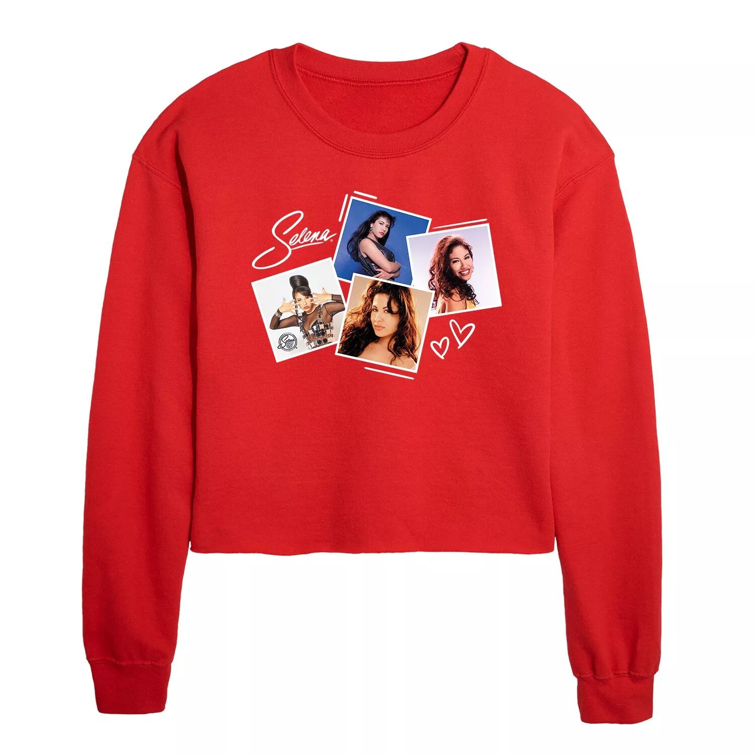 

Укороченный свитшот с рисунком Selena Photos Licensed Character, красный