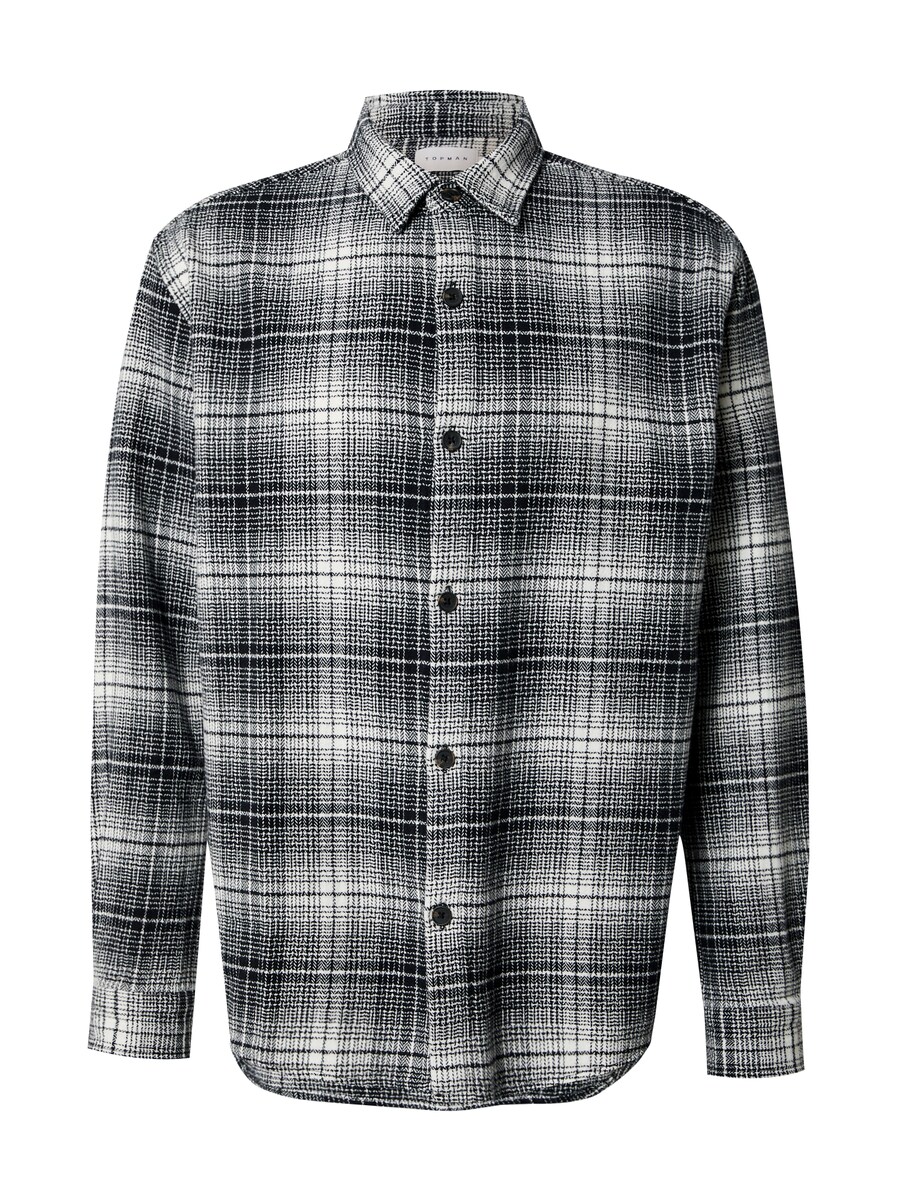 

Рубашка на пуговицах классического кроя TOPMAN, черный
