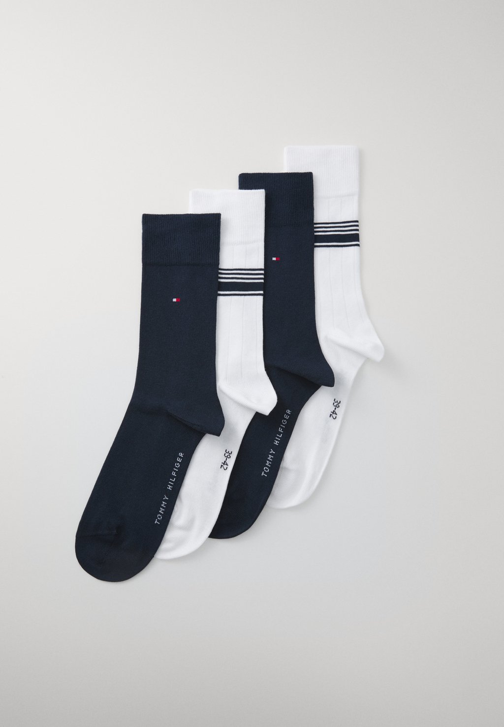 

Носки MEN SOCK MONOGRAM STRIPE 4 PACK Tommy Hilfiger, белый