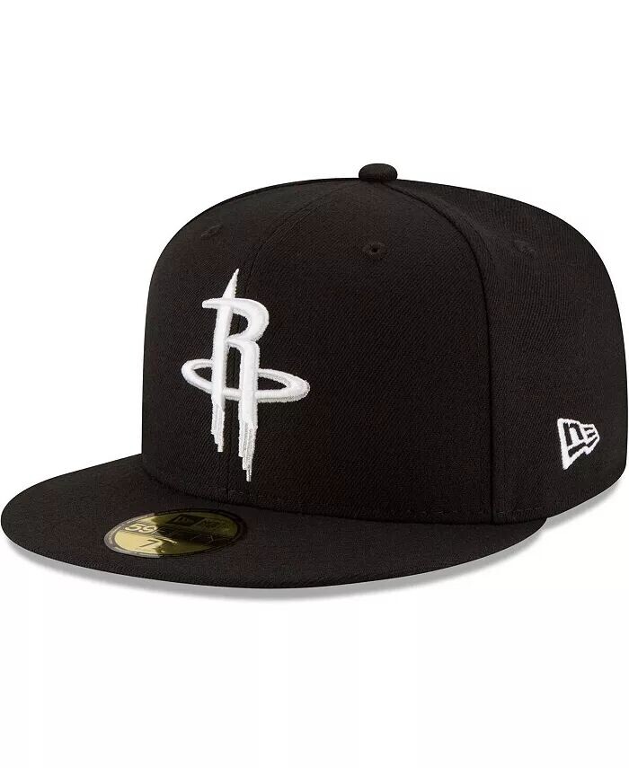 

Мужская черная шапка Houston Rockets с черно-белым логотипом 59FIFTY New Era