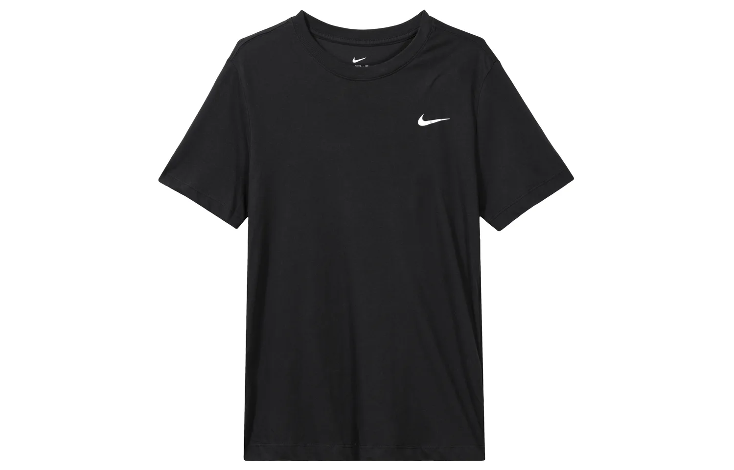 Nike Футболка Dri Fit мужская черная с круглым вырезом умеренно прямого кроя