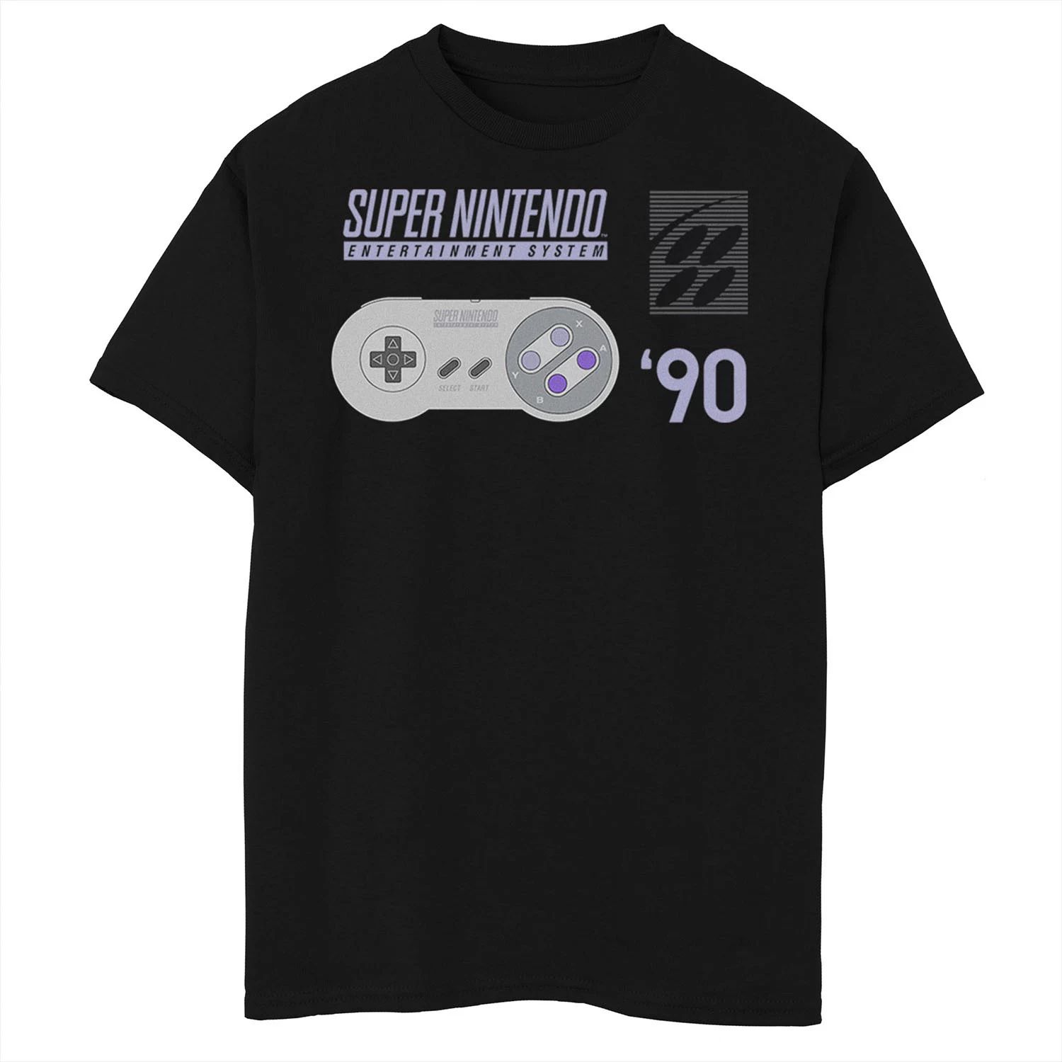 

Футболка Super Nintendo Controller 90 для мальчиков 8–20 лет Licensed Character, черный