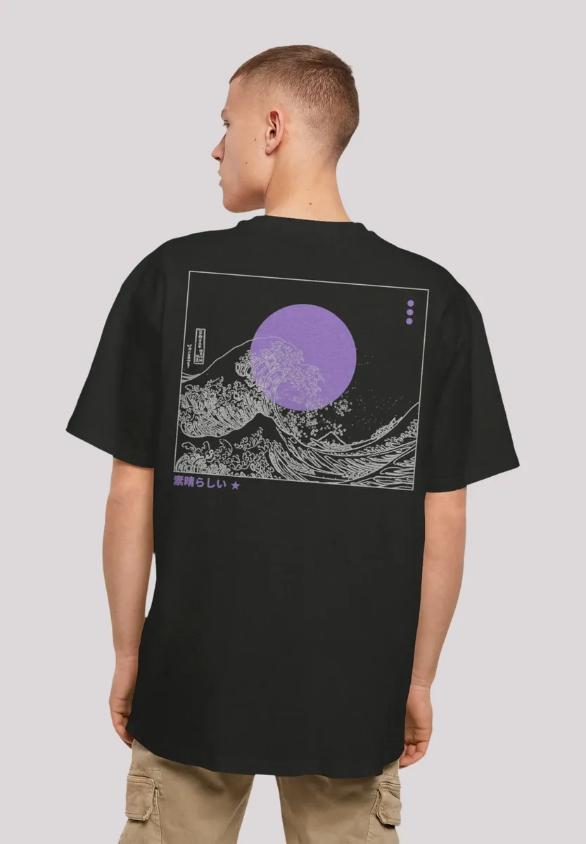 

F4NT4STIC Футболка "Kanagawa Wave", принт, черный