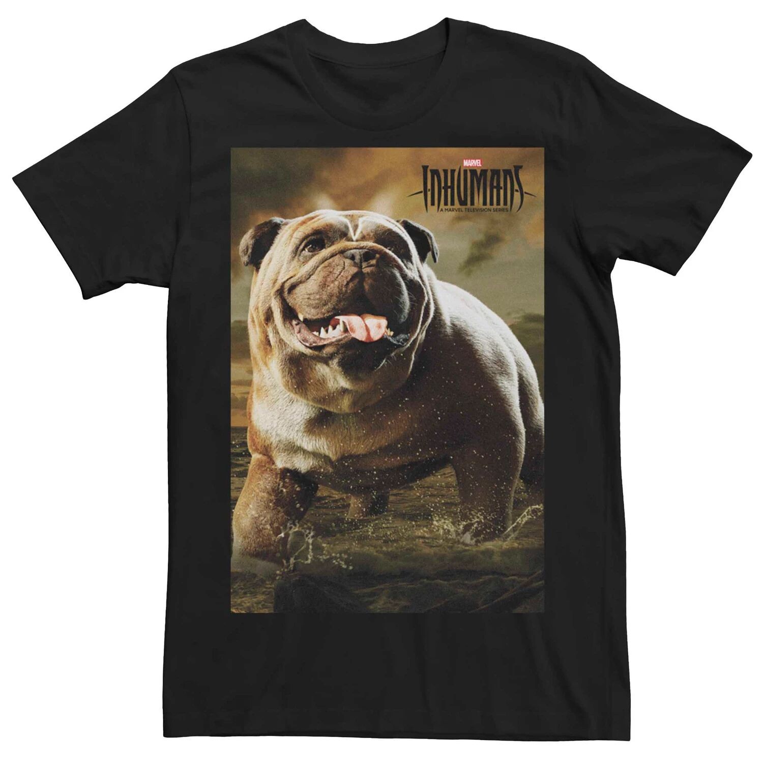 

Мужская футболка с плакатом Marvel's Inhumans Lockjaw Licensed Character