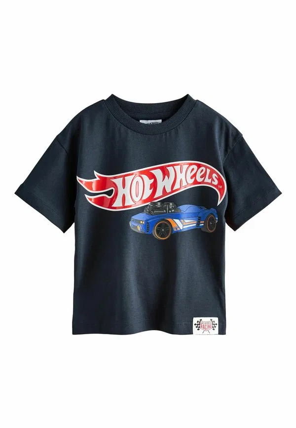 Футболка с коротким рукавом и принтом hot wheels, стандартного кроя Next, Navy