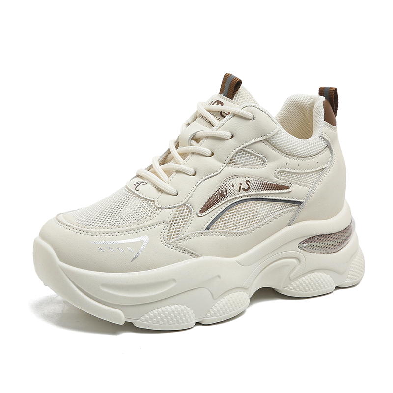 

Антискользящие и износостойкие увеличивающие рост детские повседневные кроссовки для подростков FIRS Kids, бежевый