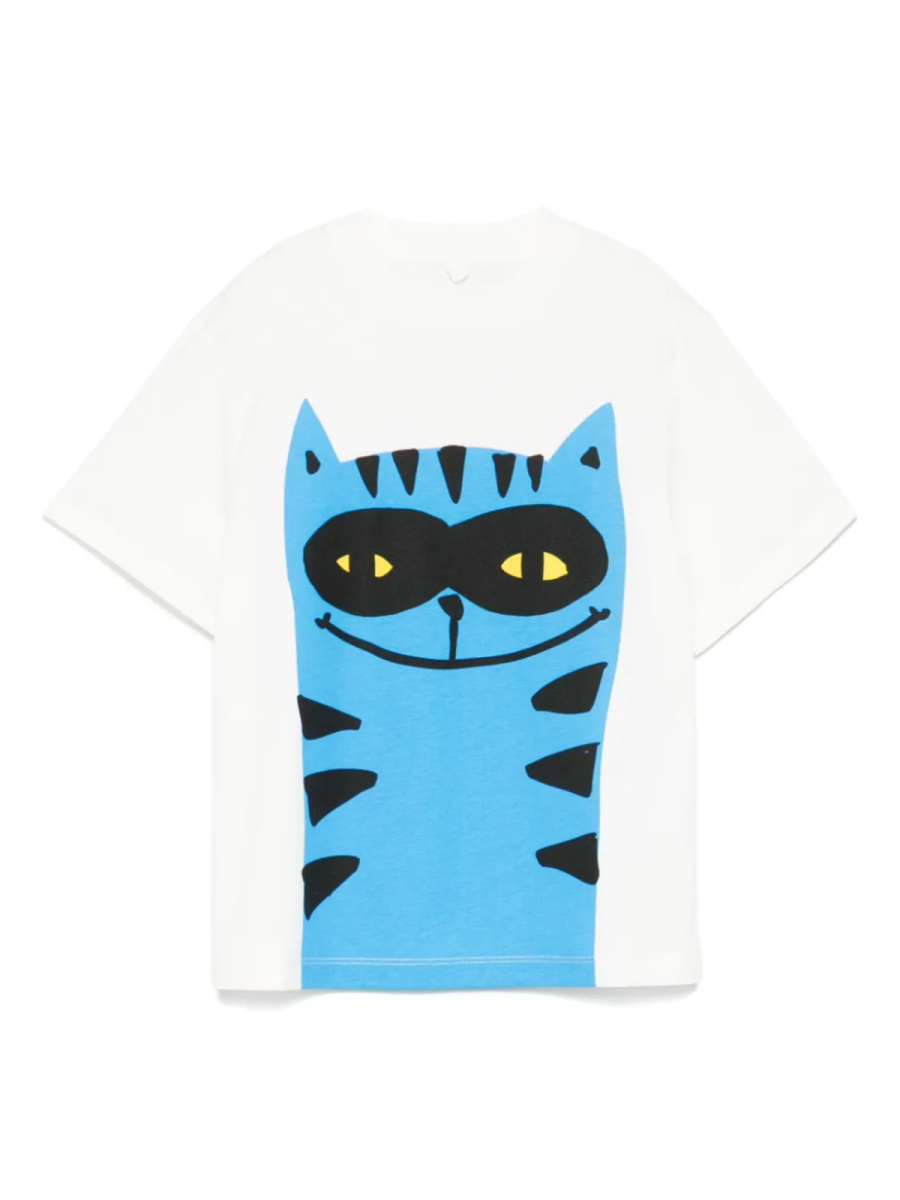 

Футболка Stella McCartney Kids с принтом кота, белый