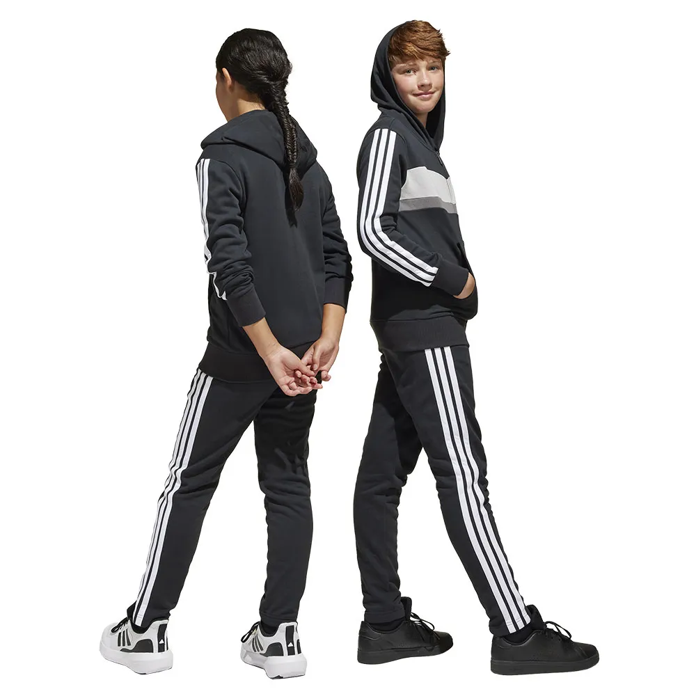 Спортивный костюм adidas Seasonal Essentials Tiberio 3 Stripes Fleece, черный — фото 2