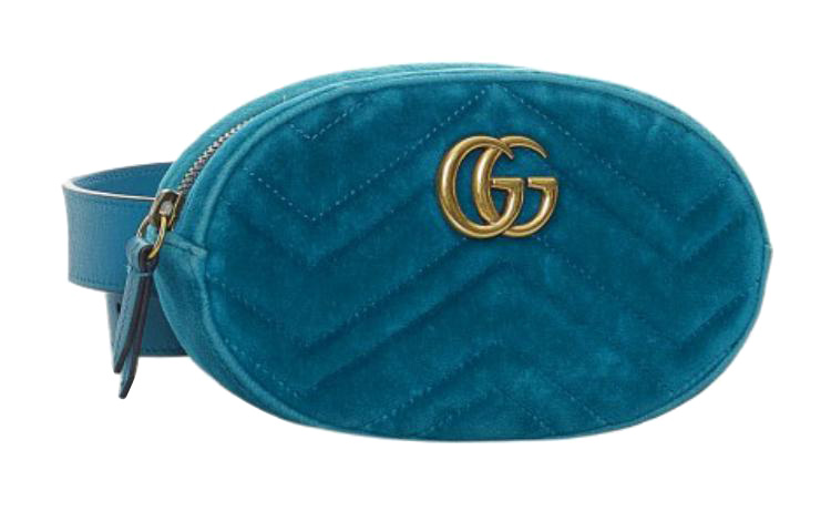 Женская сумка-пояс Gucci GG Marmont из бархата — фото 2