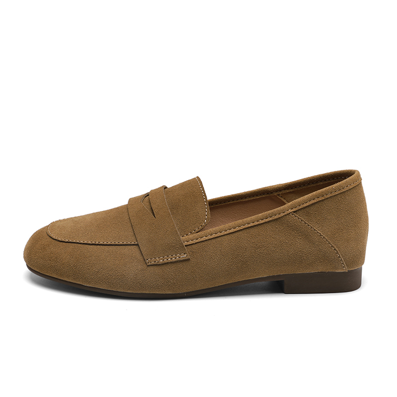 ZHR Лоферы женские абрикосовые, коричневые, цвет Brown