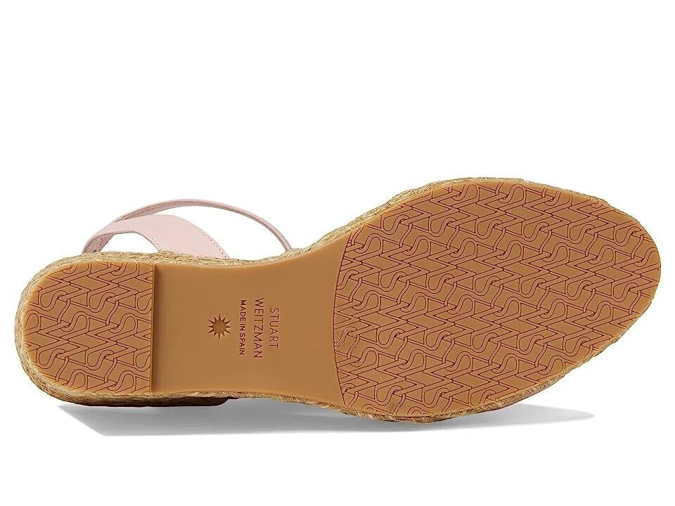 Stuart Weitzman Сандалии Женские 9B Розовые Эспадрильи Узел Клиновидный каблук KHD2149 — фото 3