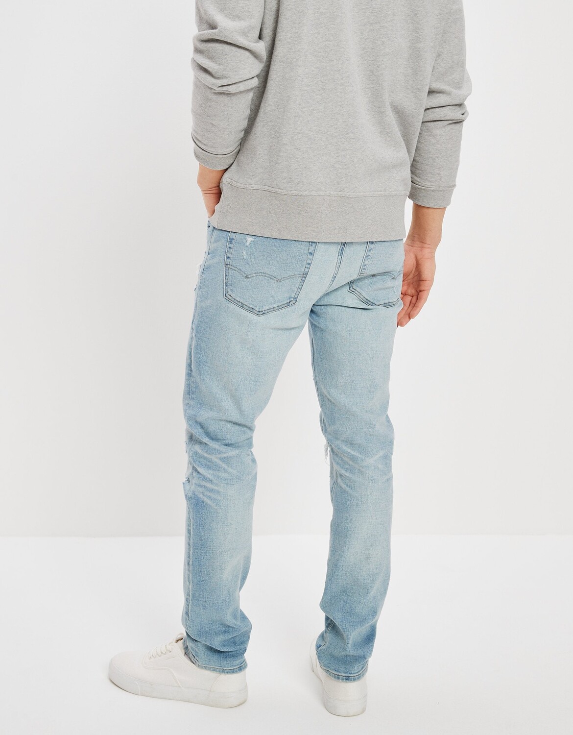 

Узкие джинсы с нашивками AE AirFlex+ American Eagle Outfitters, цвет Authentic Light