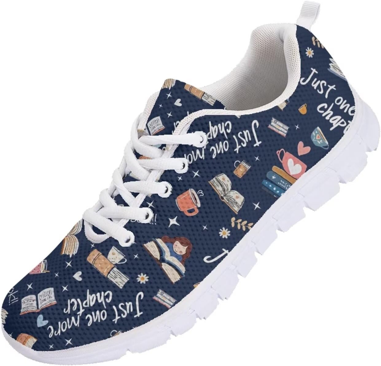 

Мужские кроссовки Funnydude Funny Print для бега, осенние, с сеткой для дыхания, свободные, на шнуровке, Book